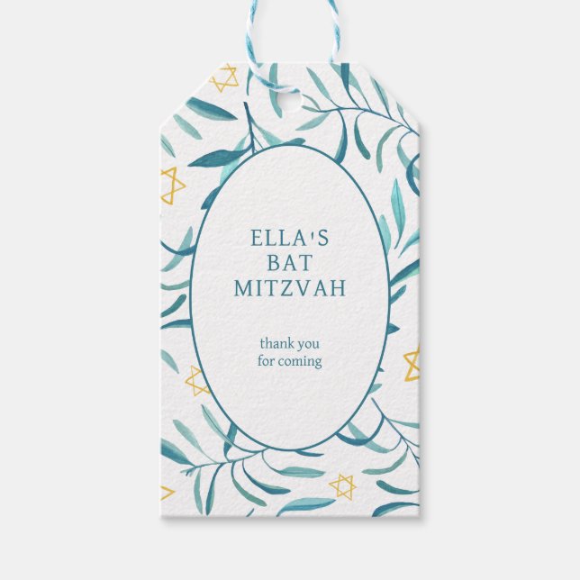 Botanischer Stern von David Bar Bat Mitzvah Geschenkanhänger (Vorderseite)