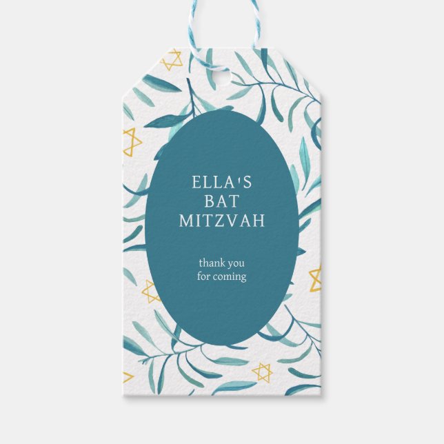 Botanischer Stern von David Bar Bat Mitzvah Geschenkanhänger (Vorderseite)