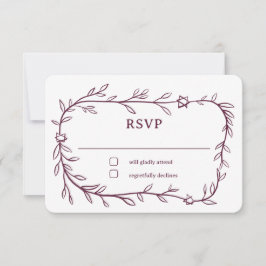 Botanischer Stern von David Bar Bat Mitzvah RSVP Karte