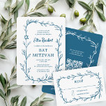 Botanischer Stern von David Bar Bat Mitzvah RSVP Karte<br><div class="desc">Perfekte Antwortkarte für eine Fledermausmitzvah, Bar mitzvah oder andere jüdische Feiern! Handgezeichnete, zarte Blättertramkunst für Sie! Vollständig anpassbar! Klicken Sie auf "Personalisieren" oben, um den Text zu bearbeiten. Klicken Sie auf "Bearbeiten mit dem Design-Tool", um die Schriftart, Farben und Platzierungen anzupassen und um Text zum hinteren Seitendesign hinzuzufügen, wenn Sie...</div>