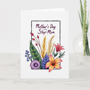 Botanischer Stiefmuttertag Design Karte