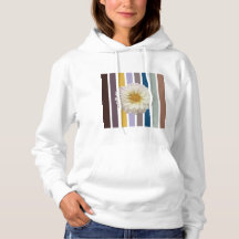 Botanischer Streifenblüten-Hoodie für Frauen