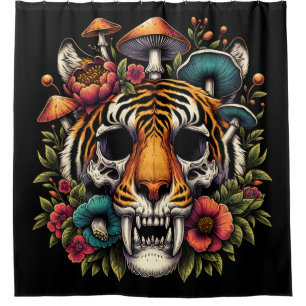 Botanischer Tiger Duschvorhang