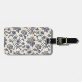 Botanischer Toile-Druck | Hortensie & Stranddistel Gepäckanhänger