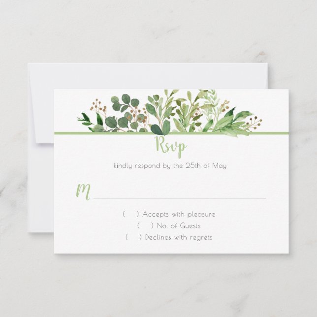 Botanischer Traum UAWG RSVP Karte (Vorderseite)