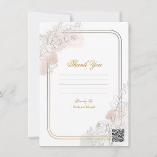 Botanischer Umriss Sage Blush Florale Hochzeitstaf Einladung