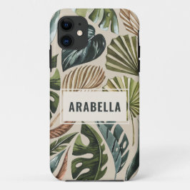 Botanischer und personalisierter Name des tropisch Case-Mate iPhone Hülle