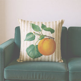 Botanischer Vintager Pfirsich Kissen