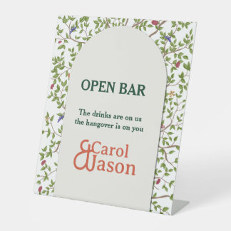 Botanischer Vogel Sockelschild