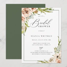 Botanischer Wald Blumendusche Einladung