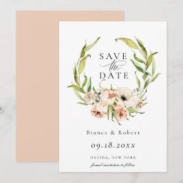 Botanischer Wald Blumenreath Save the Date Annou Ankündigung