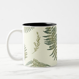 Botanischer Wald Ferns 1.1 Gelbe Creme BG Zweifarbige Tasse