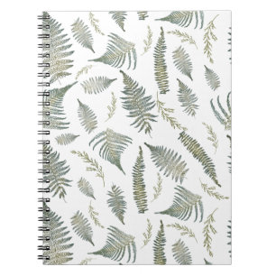 Botanischer Wald Ferns Muster 1.0 Notizblock