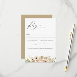 Botanischer Wald Floral Wedding Food Allergie UAwg RSVP Karte