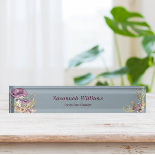 Botanischer Wald Personalisierter Schreibtisch Nam Namensplakette