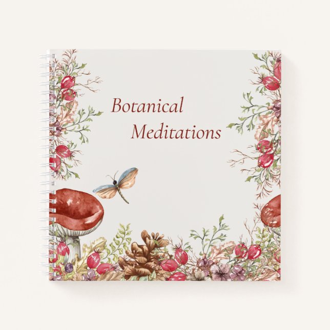 Botanischer Wald-SpiralNotebook Notizbuch (Vorderseite)