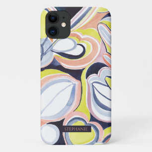 Botanischer Wasserfarben-Absract-Art-Name-Handyhül Case-Mate iPhone Hülle