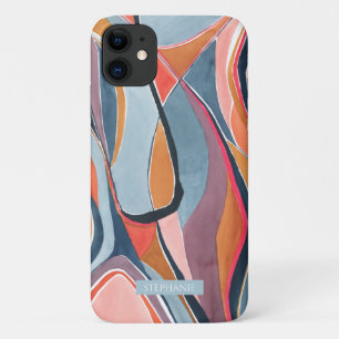 Botanischer Wasserfarben-Absract-Art-Name-Handyhül Case-Mate iPhone Hülle