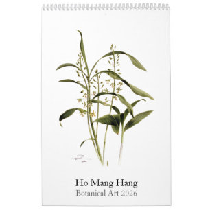 Botanischer Wasserfarbenkalender Mang Hang Ho, 202 Kalender