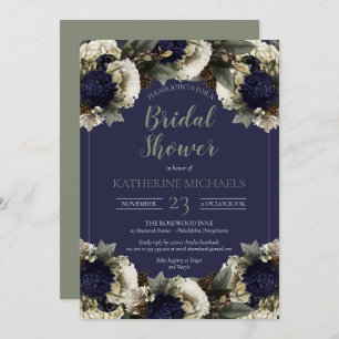 Botanischer Winter  Winterweißes Brautparty Einladung