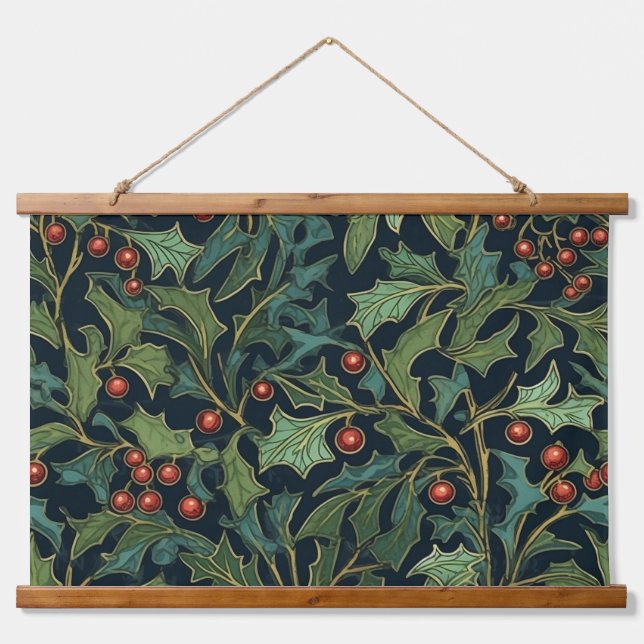 Botanischer Wintergarten Morris Wandteppich Mit Holzrahmen (Vorne)