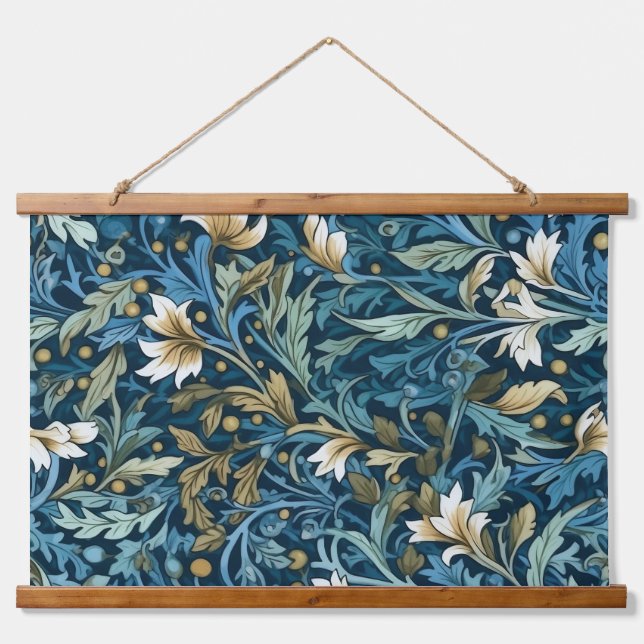 Botanischer Wintergarten Morris Wandteppich Mit Holzrahmen (Vorne)
