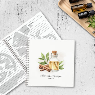 Botanischer Zimt Essenzielle Öle Wasserfarbe Notizbuch