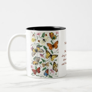 Botanischer Zitat über die Schmetterlingsmühle Zweifarbige Tasse
