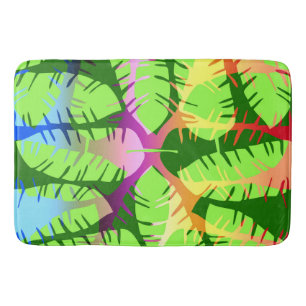BOTANISCHES ABSTRACT BANANENBLÄTTER BADEMATTE