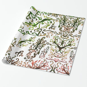 Botanisches Abstract-Wrap-Papier Geschenkpapier