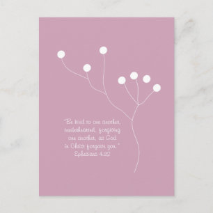 botanisches abstrakt-boho-chic Bibel-Zitat-Noteboo Postkarte