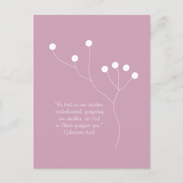 botanisches abstrakt-boho-chic Bibel-Zitat-Noteboo Postkarte (Vorderseite)