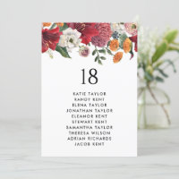 Botanisches Amaryllis und Mums Hochzeitstisch