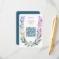 Botanisches Aquarell CUSTOM QR Bar Mitzwa