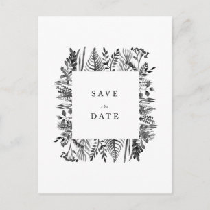 Botanisches Aquarell Save the Date Ankündigungspostkarte