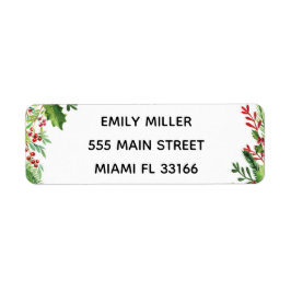 Botanisches Aquarelllabel