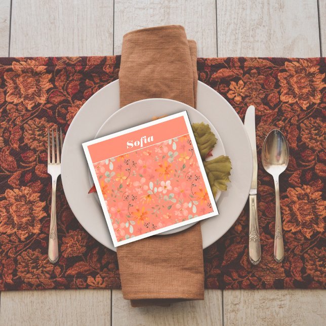 Botanisches Aquarellmuster Serviette (Von Creator hochgeladen)