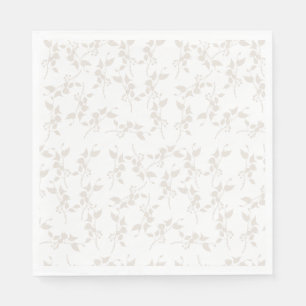 Botanisches Beige Dekorationsmuster Serviette