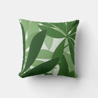 botanisches Blatt frisch grün Innenraum Kissen