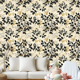 Botanisches Blätter Regenwald Natur Gründekor Tapete