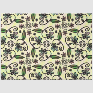 botanisches Blätterpapier Seidenpapier