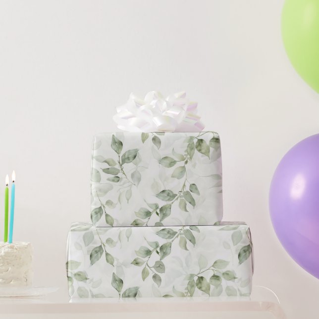 Botanisches Blattmuster  Geschenkpapier (Partygeschenke)