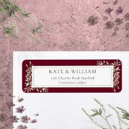 Botanisches Blattwerk Burgund