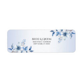 Botanisches blaues Blütenzeichen Rücksendeadresse