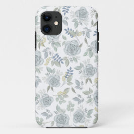 Botanisches blaues Rose Wasserfarbenes Blumenmuste Case-Mate iPhone Hülle