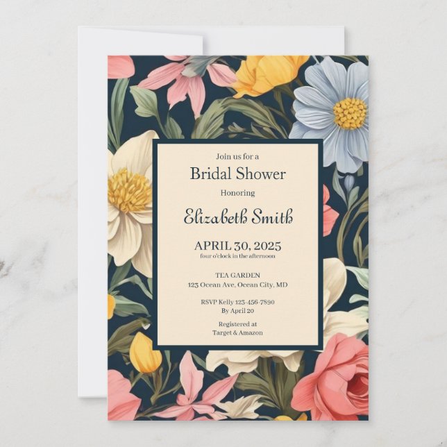 Botanisches Bliss Einladung (Vorderseite)