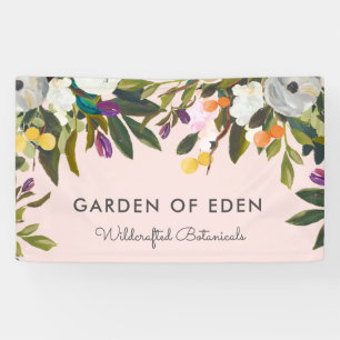 Botanisches Bliss Elegantes Blumenbanner Blüte Banner