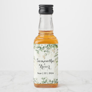 Botanisches Bliss Elegantes Garden Vows Alkoholflaschenetikett