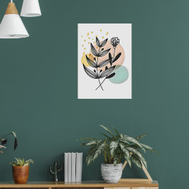 Botanisches Bliss - Minimalistische Blumenkunst Poster