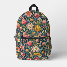 Botanisches Blooms - Stilvoll und funktional Bedruckter Rucksack